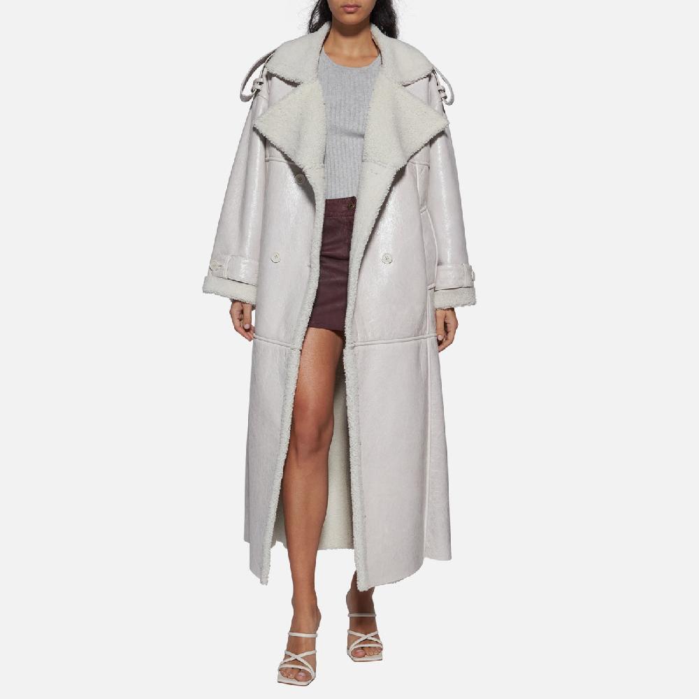 Salvatore Santoro CAPPOTTO DOPPIOPETTO IN SHEARLING - IVORY Shopping Online