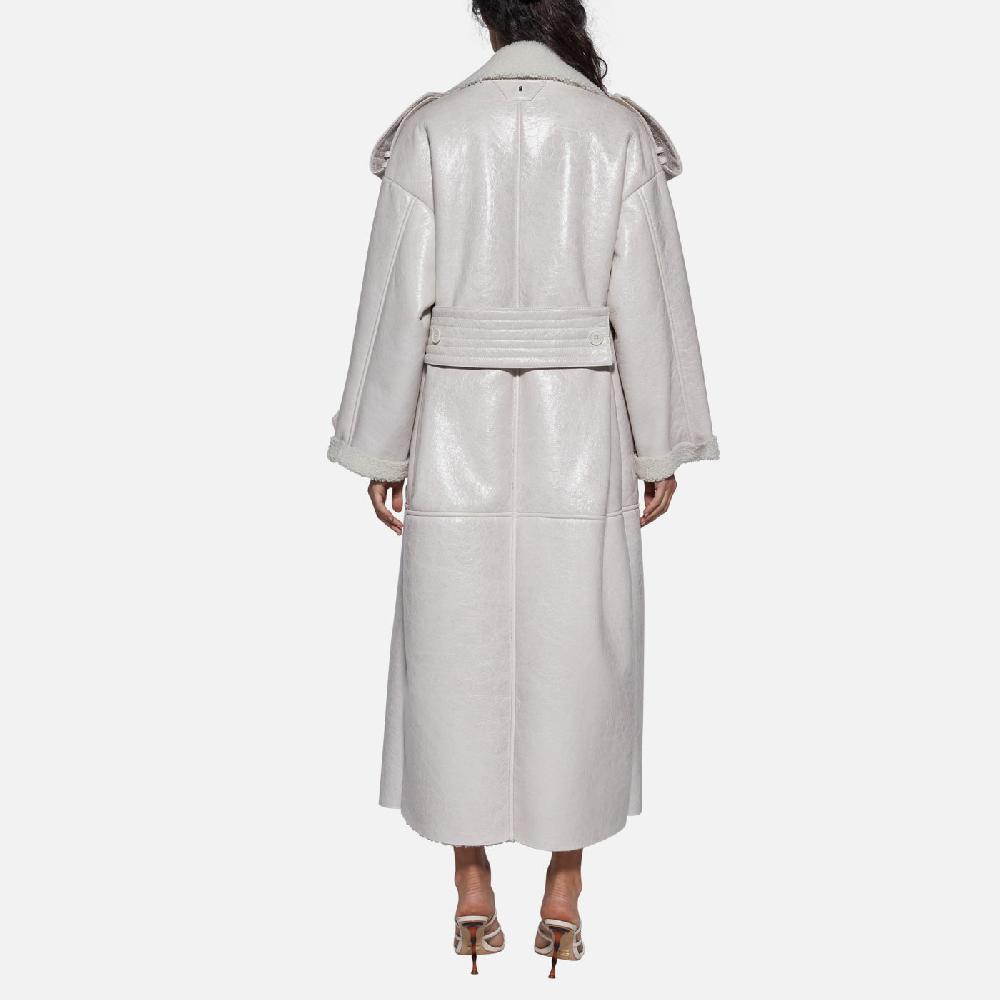 Salvatore Santoro CAPPOTTO DOPPIOPETTO IN SHEARLING - IVORY Shopping Online