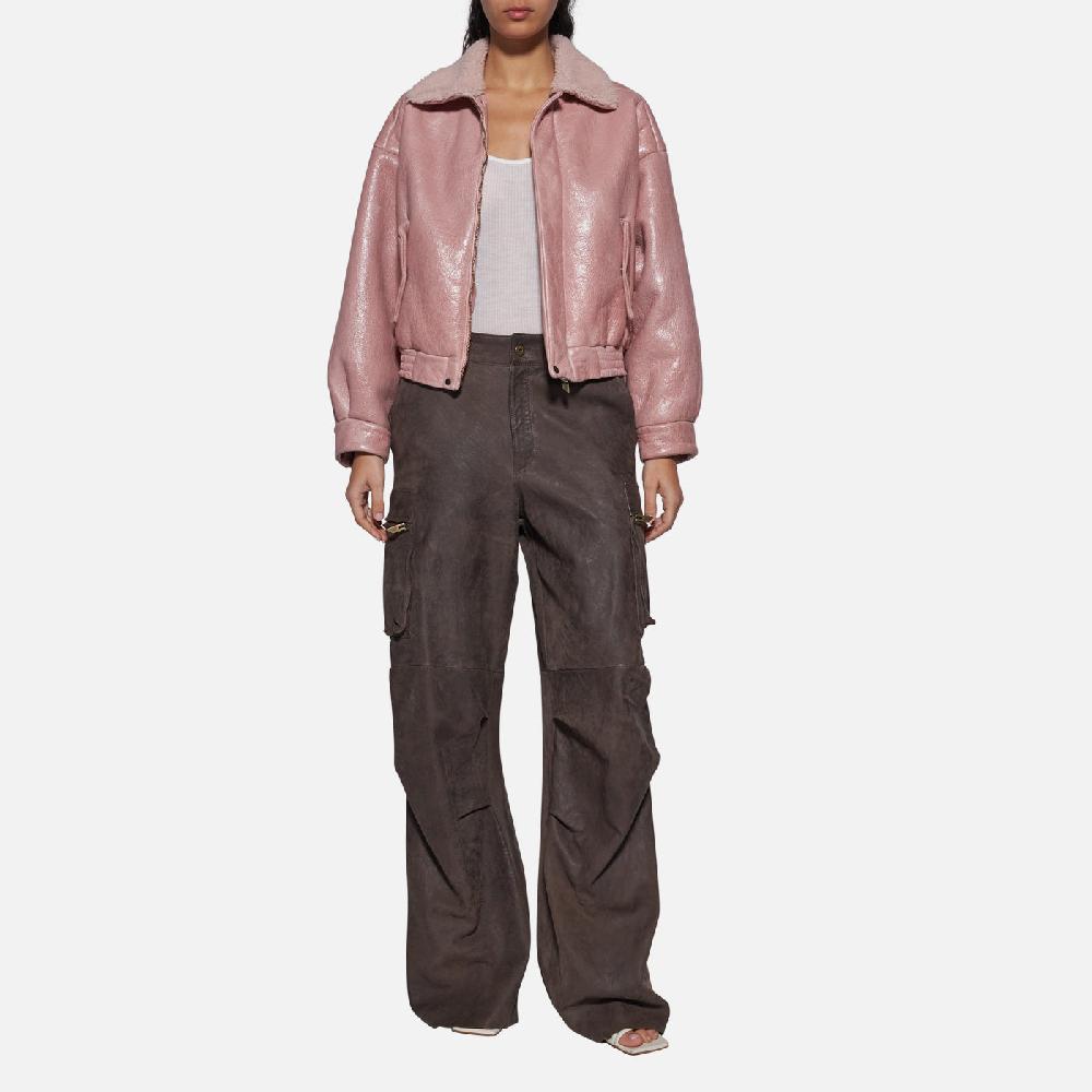 Salvatore Santoro BOMBER IN SHEARLING - ROSA Sottocosto