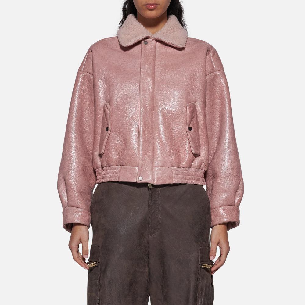 Salvatore Santoro BOMBER IN SHEARLING - ROSA Sottocosto
