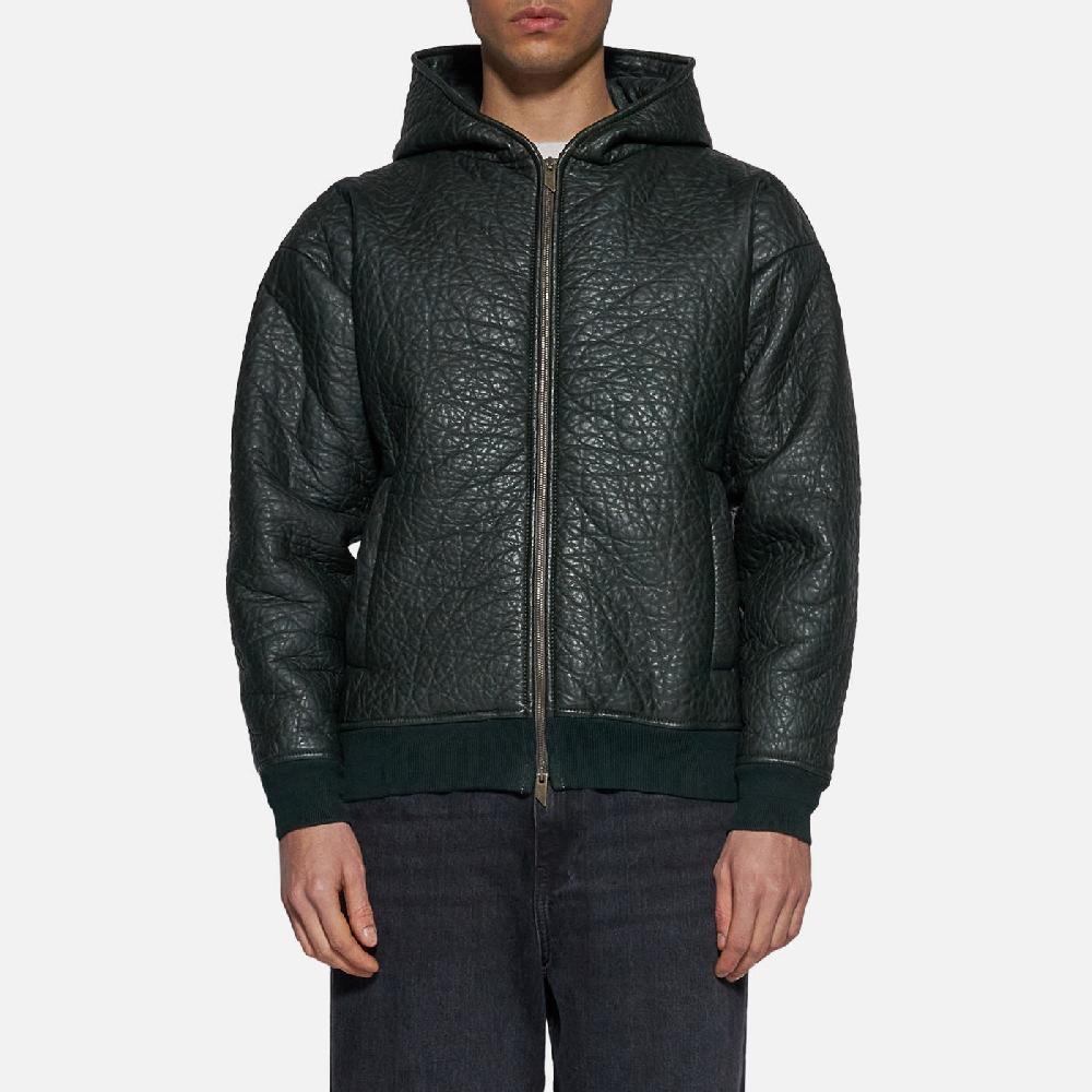 Salvatore Santoro FELPA IN PELLE - DARK GREEN Hotsell