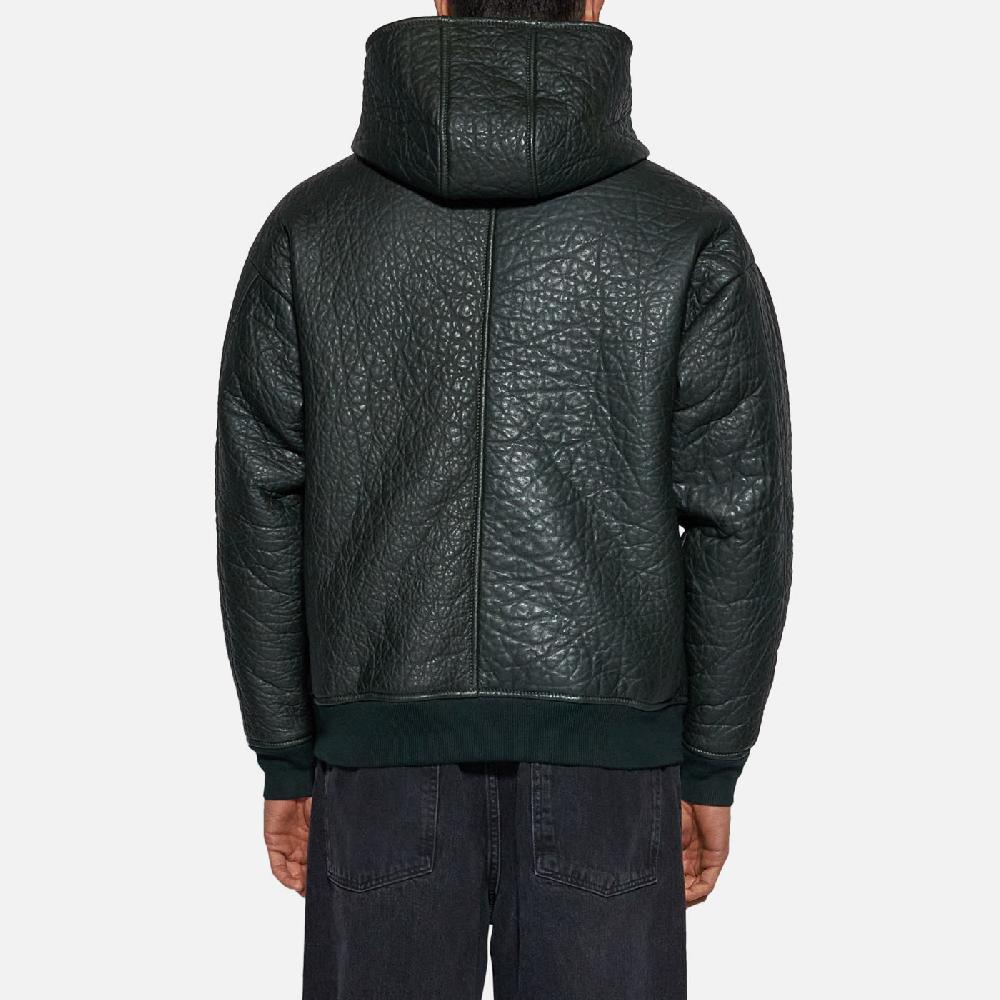 Salvatore Santoro FELPA IN PELLE - DARK GREEN Hotsell