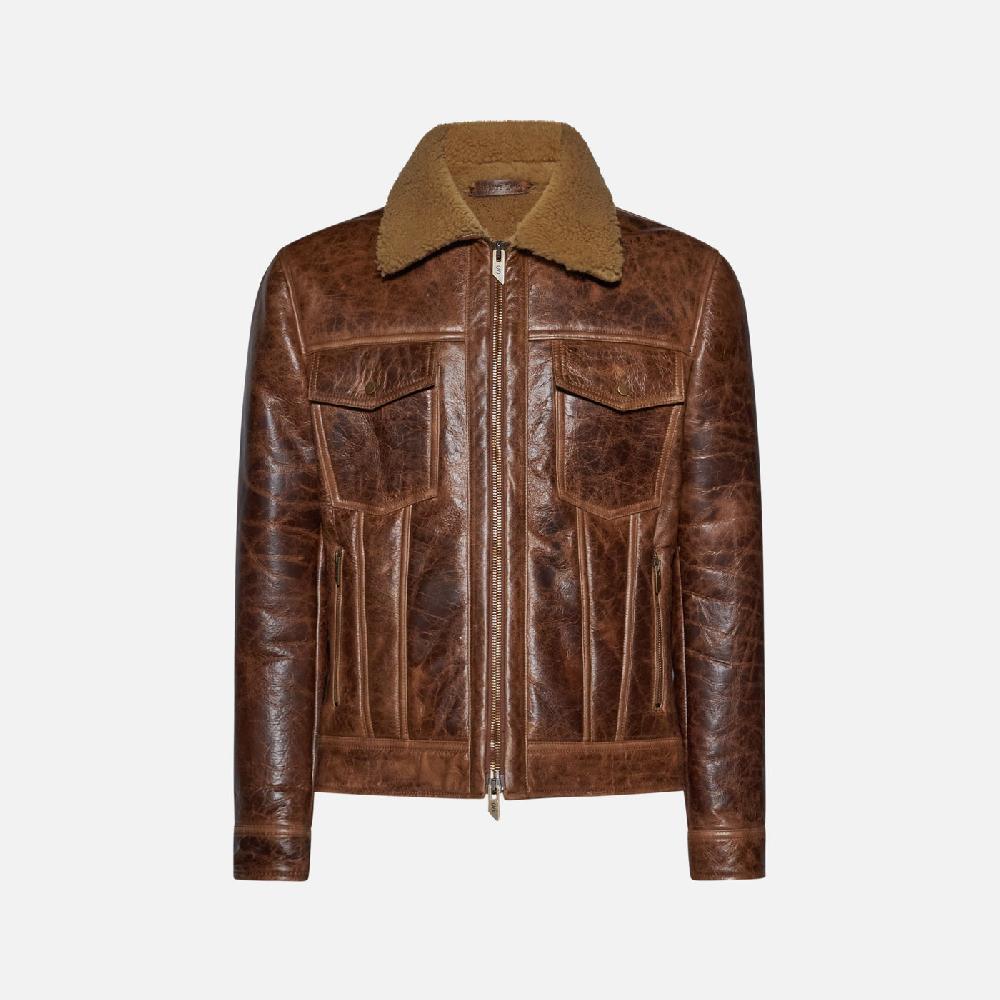 Salvatore Santoro GIACCA IN SHEARLING - COGNAC Vendita Economica