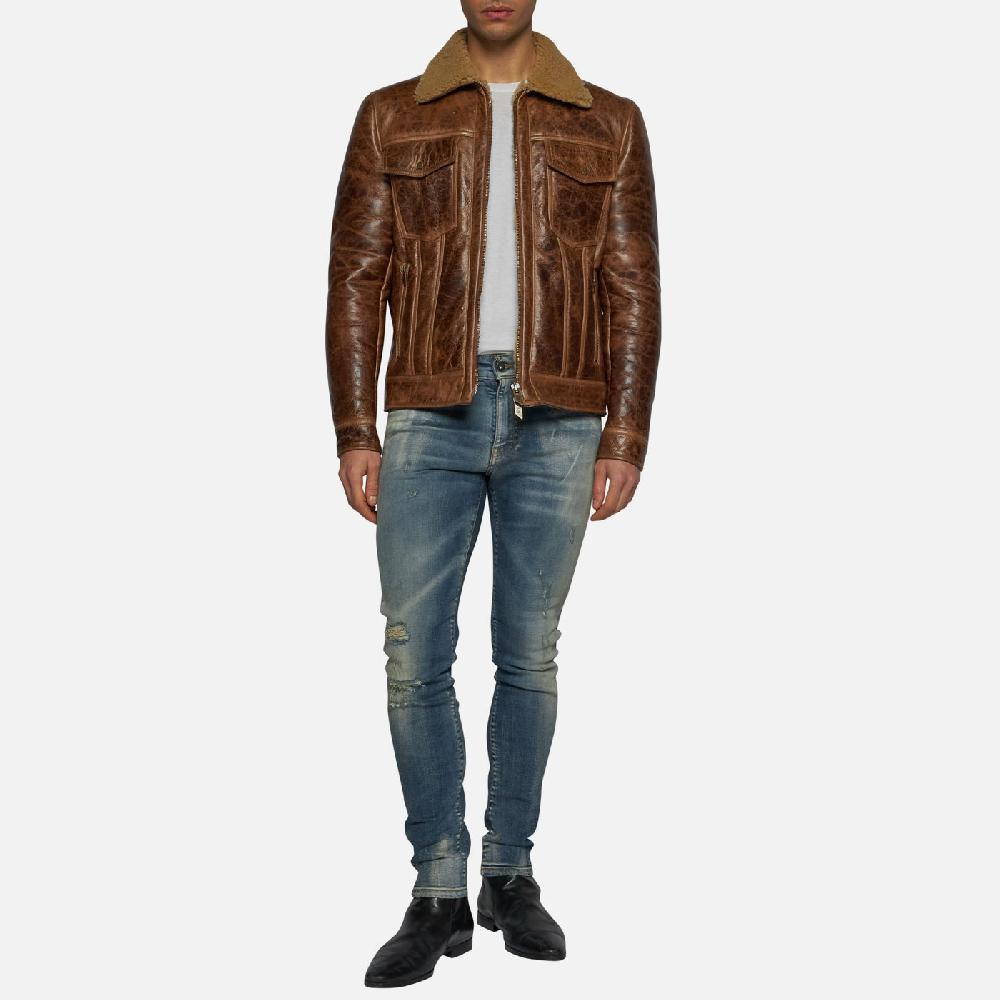 Salvatore Santoro GIACCA IN SHEARLING - COGNAC Vendita Economica