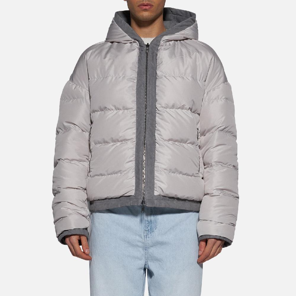 Salvatore Santoro PIUMINO IN PELLE - GREY Negozio