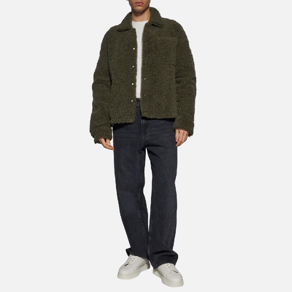 Salvatore Santoro GIACCA IN SHEARLING - DARK GREEN In Saldo