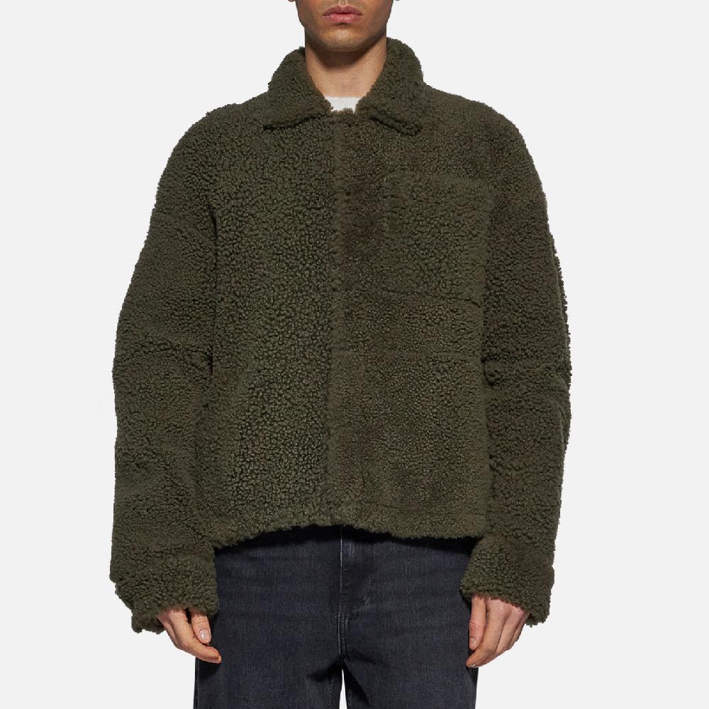 Salvatore Santoro GIACCA IN SHEARLING - DARK GREEN In Saldo