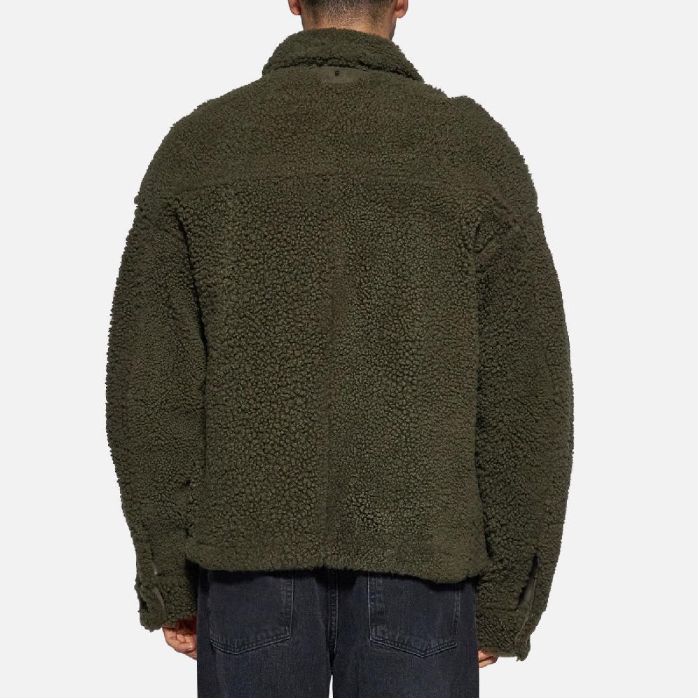 Salvatore Santoro GIACCA IN SHEARLING - DARK GREEN In Saldo