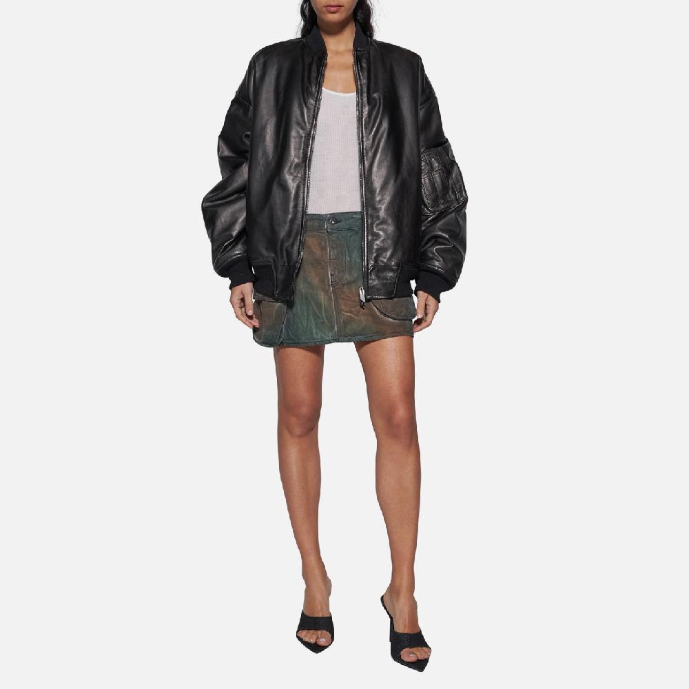 Salvatore Santoro BOMBER IN PELLE - BLACK Moda