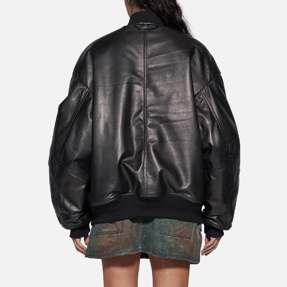 Salvatore Santoro BOMBER IN PELLE - BLACK Moda