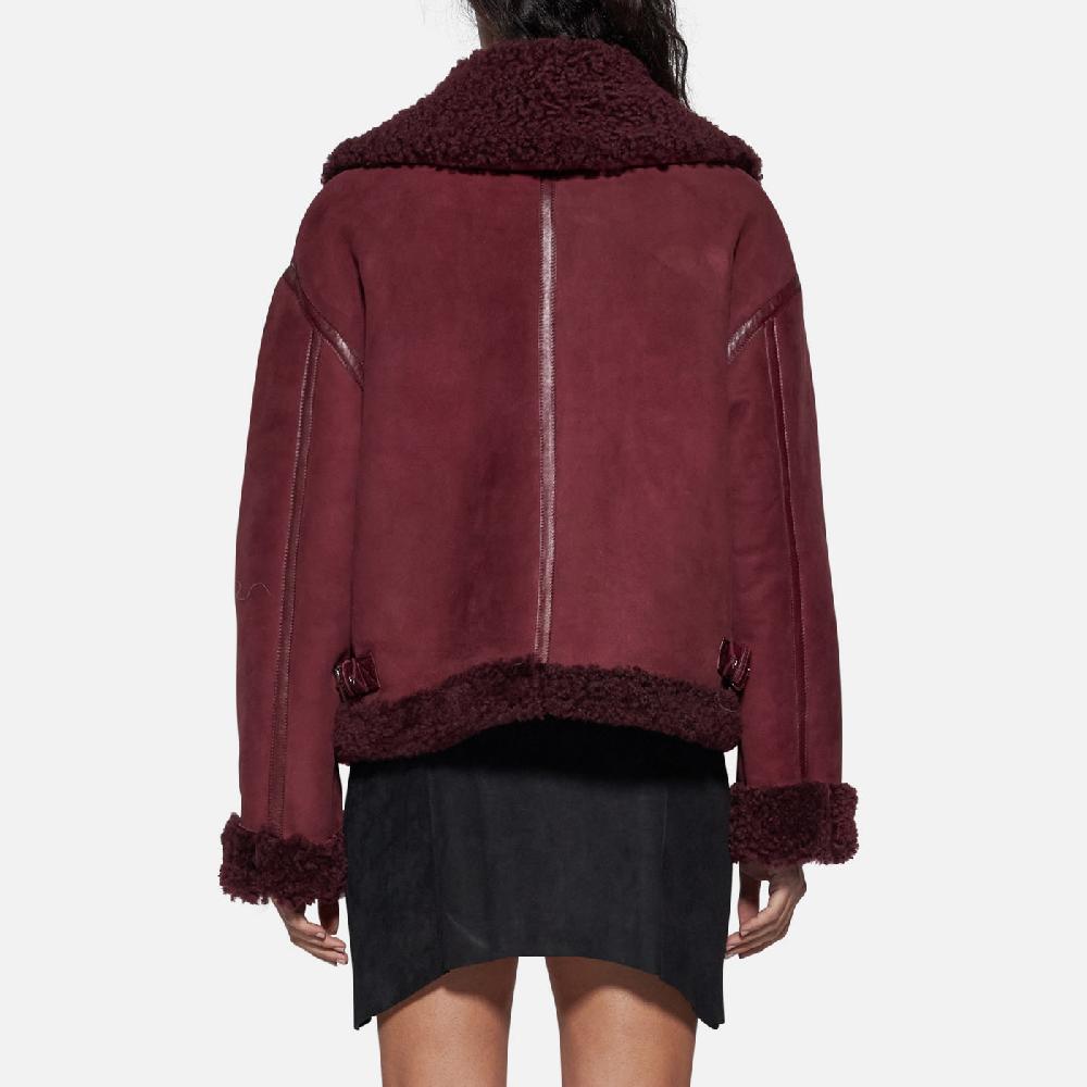 Salvatore Santoro GIACCA IN SHEARLING - BORDEAUX Italy
