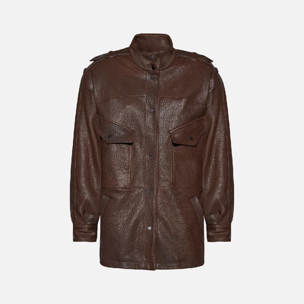 Salvatore Santoro GIACCA IN PELLE - BROWN Nuovo