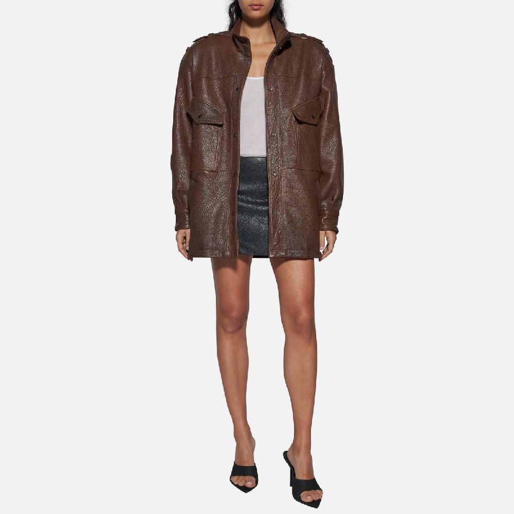 Salvatore Santoro GIACCA IN PELLE - BROWN Nuovo