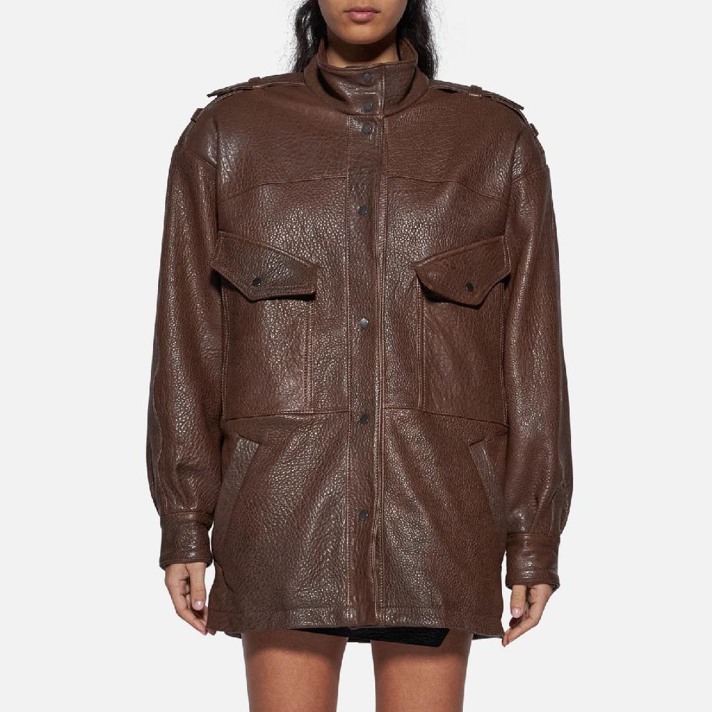 Salvatore Santoro GIACCA IN PELLE - BROWN Nuovo