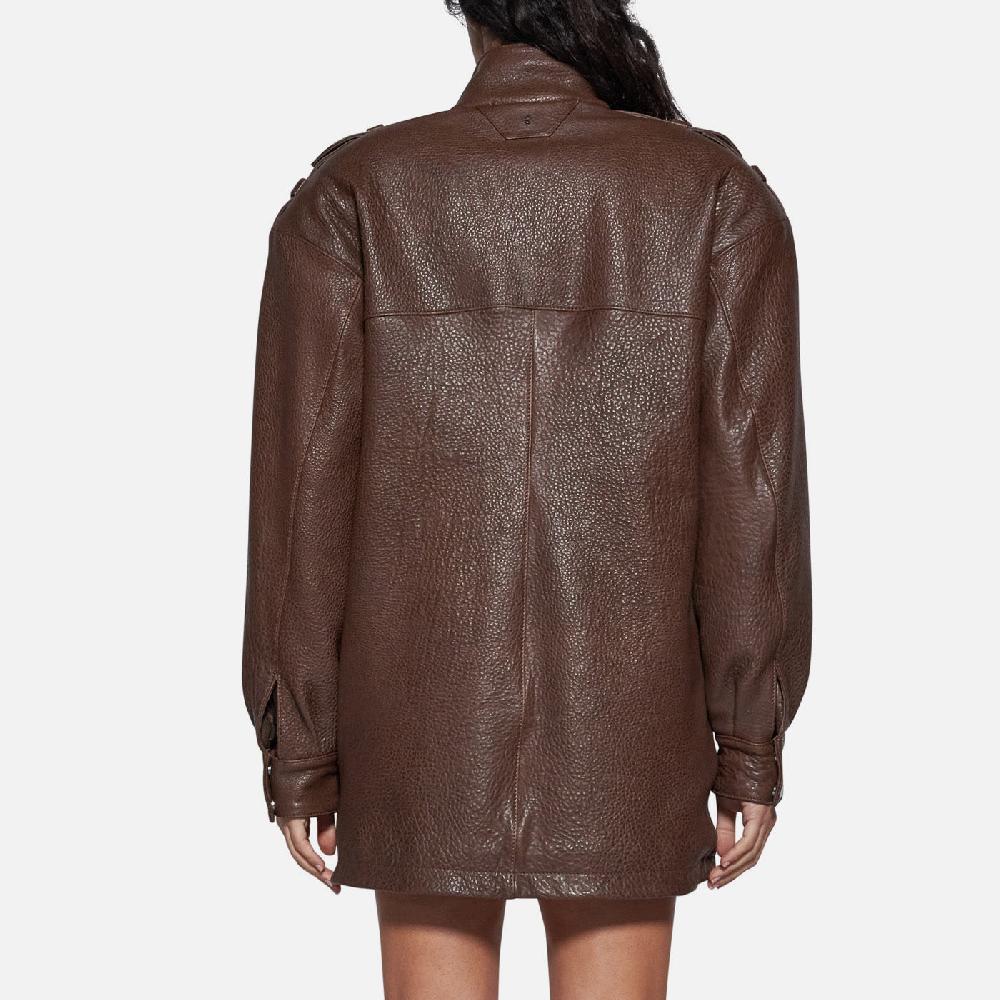 Salvatore Santoro GIACCA IN PELLE - BROWN Nuovo