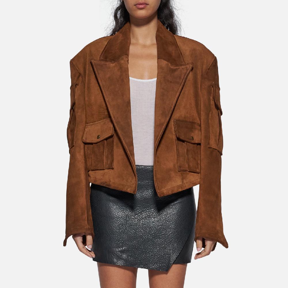 Salvatore Santoro BLAZER IN CAMOSCIO - TOBACCO Pezzi Unici