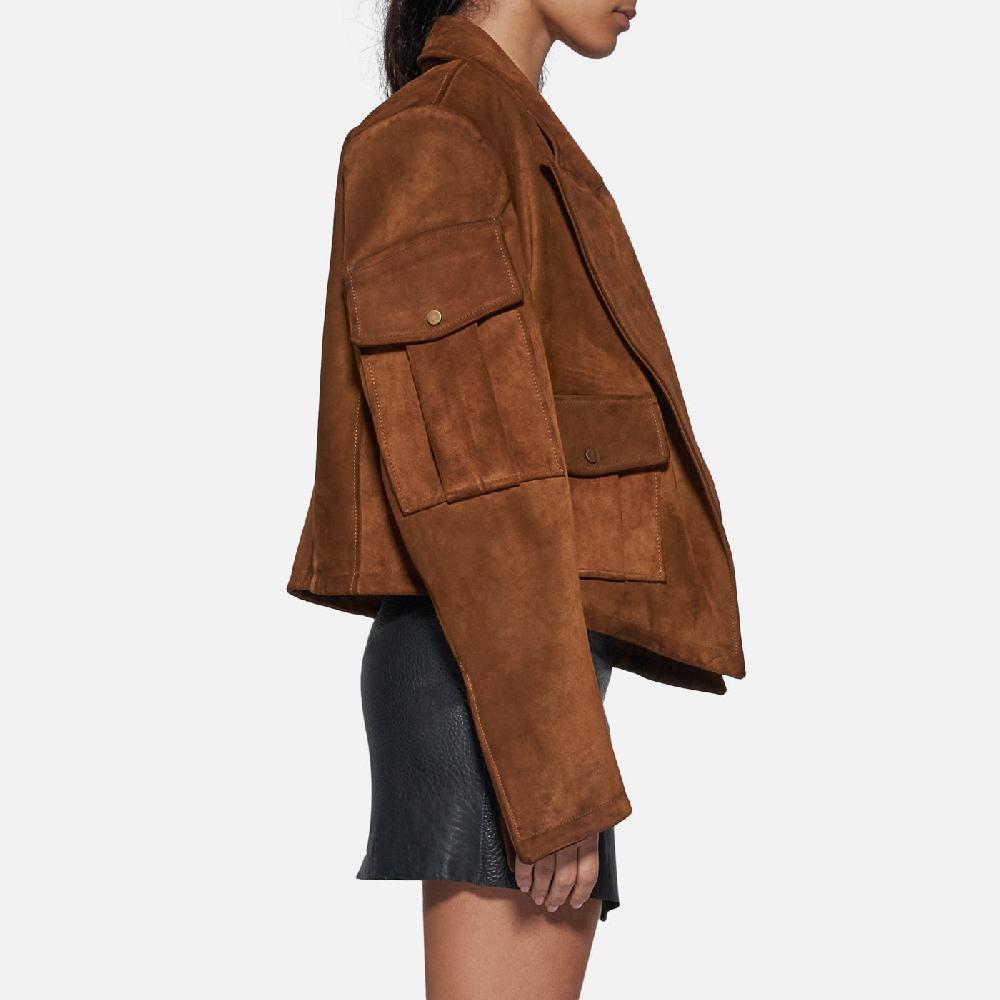 Salvatore Santoro BLAZER IN CAMOSCIO - TOBACCO Pezzi Unici