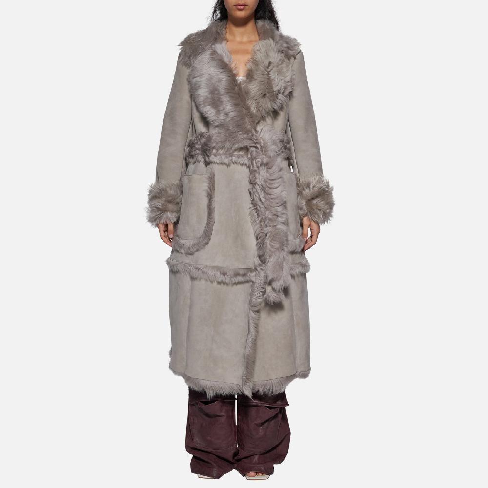 Salvatore Santoro CAPPOTTO IN SHEARLING - GREY Consegna Veloce