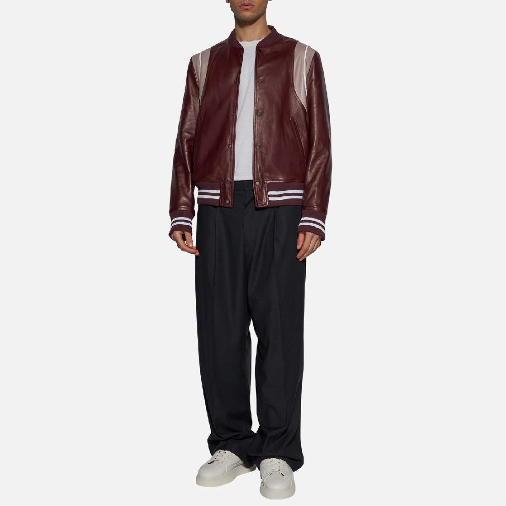 Salvatore Santoro BOMBER IN PELLE - BORDEAUX Novità