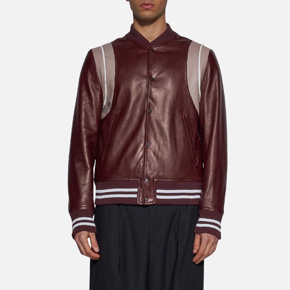 Salvatore Santoro BOMBER IN PELLE - BORDEAUX Novità