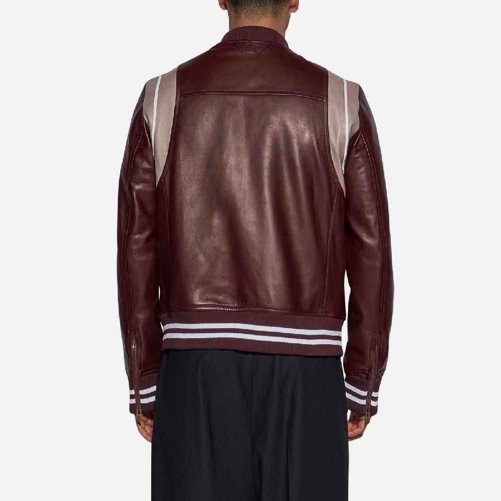 Salvatore Santoro BOMBER IN PELLE - BORDEAUX Novità