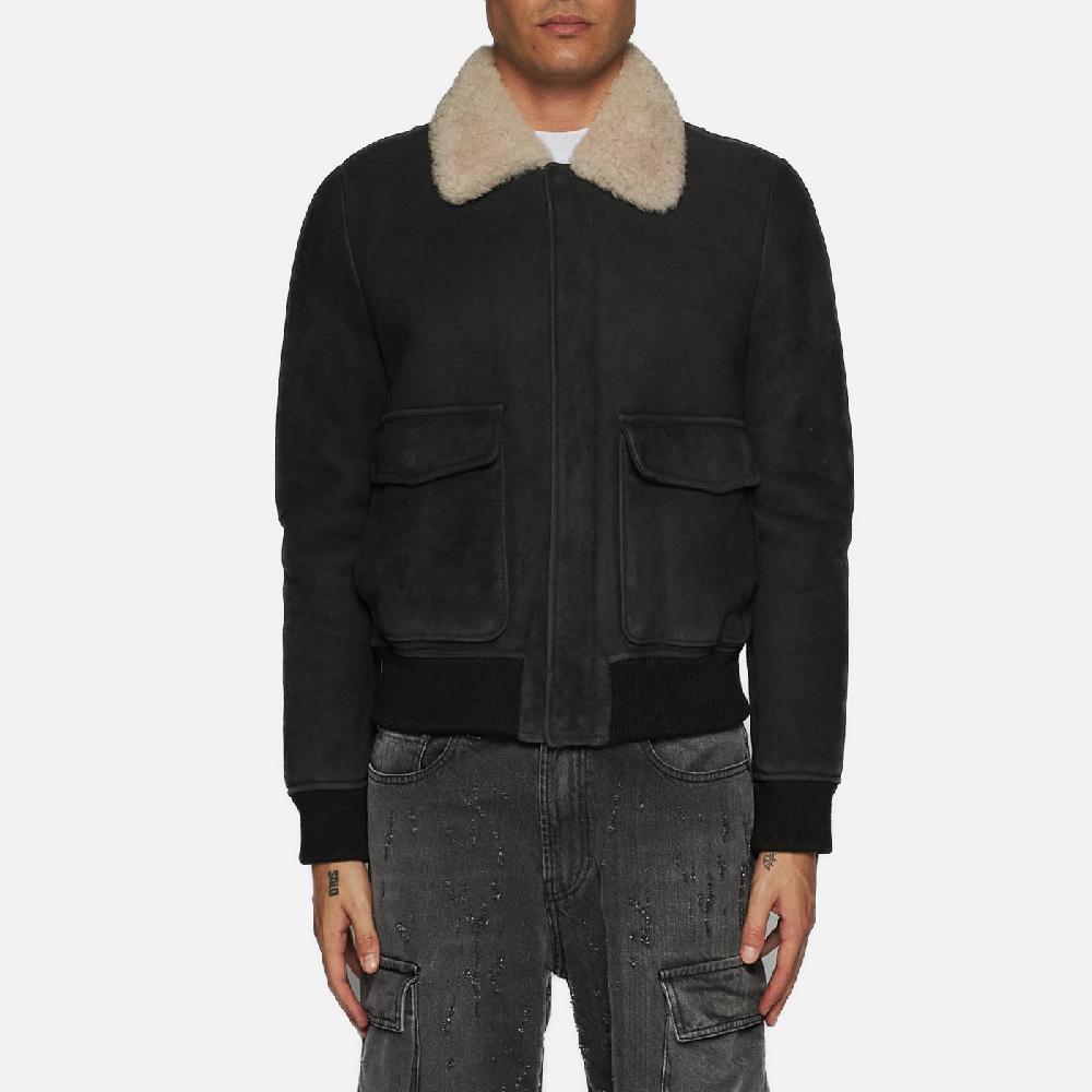 Salvatore Santoro GIACCA IN SHEARLING - BLACK Sconto
