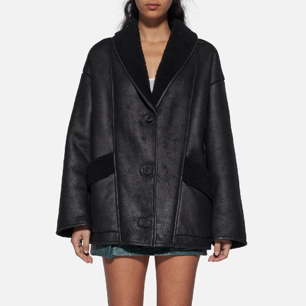 Salvatore Santoro GIACCA IN SHEARLING - BLACK Hotsell