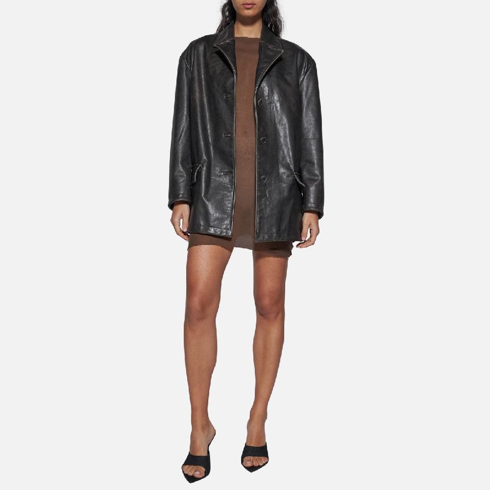 Salvatore Santoro GIACCA IN PELLE - BLACK Vendita Calda
