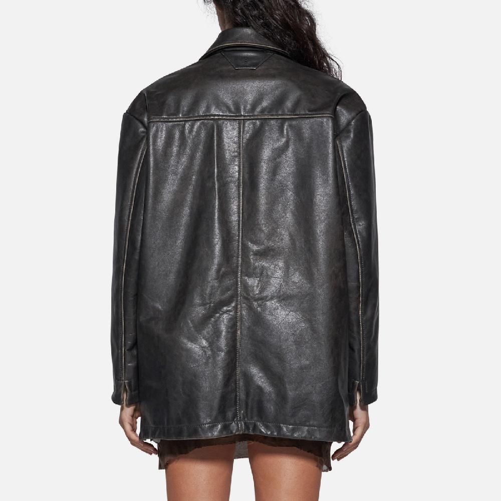 Salvatore Santoro GIACCA IN PELLE - BLACK Vendita Calda