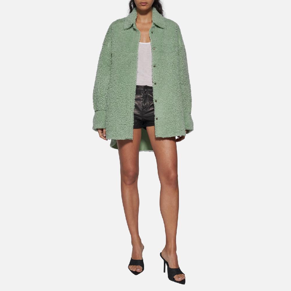 Salvatore Santoro CAMICIA IN SHEARLING - LIGHT GREEN I Più Venduti