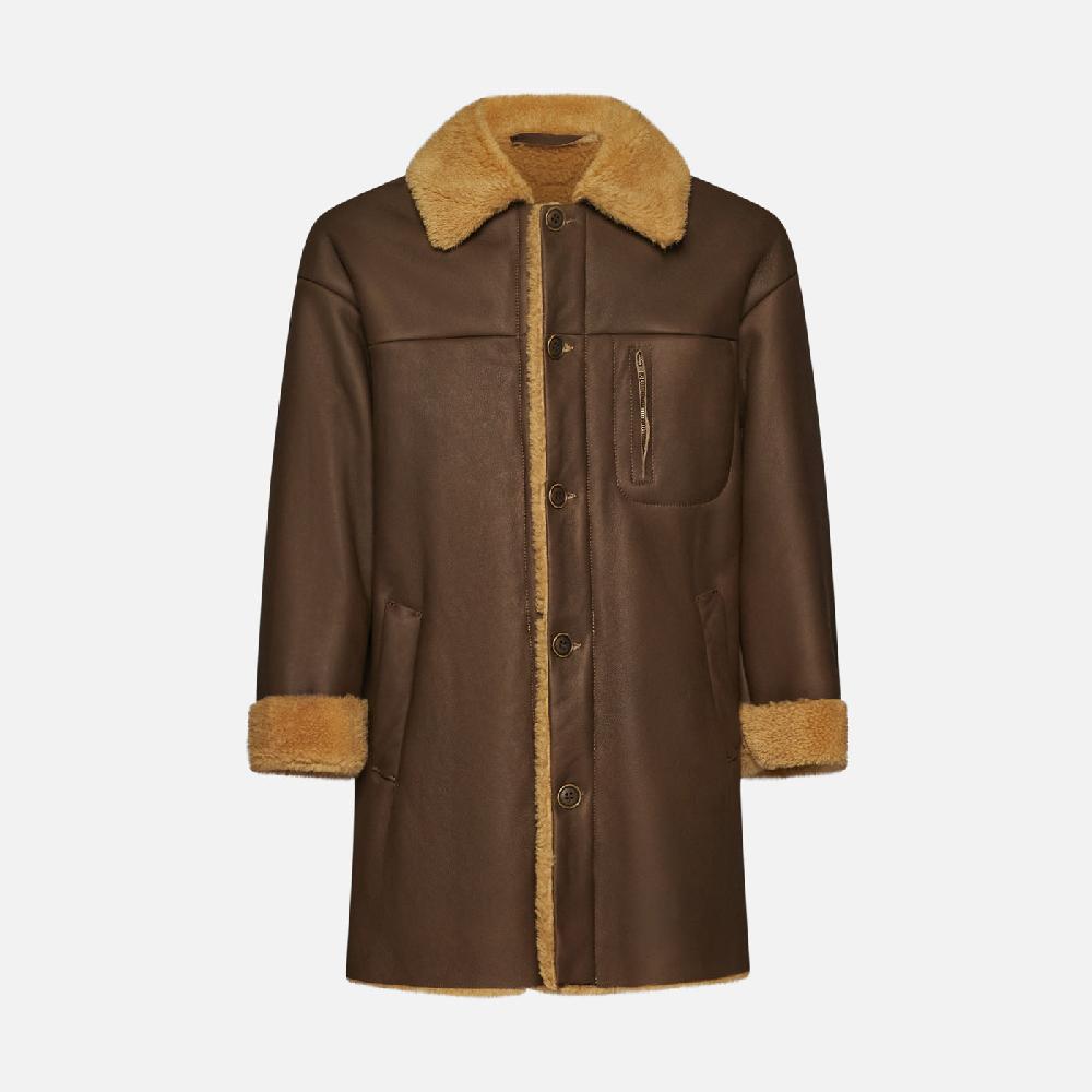 Salvatore Santoro CAPPOTTO IN SHEARLING - BROWN In Saldo