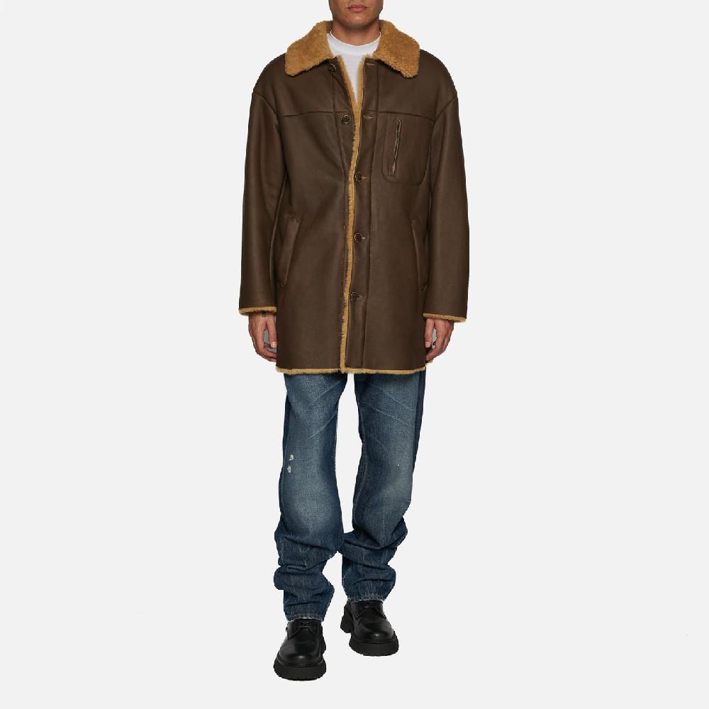 Salvatore Santoro CAPPOTTO IN SHEARLING - BROWN In Saldo