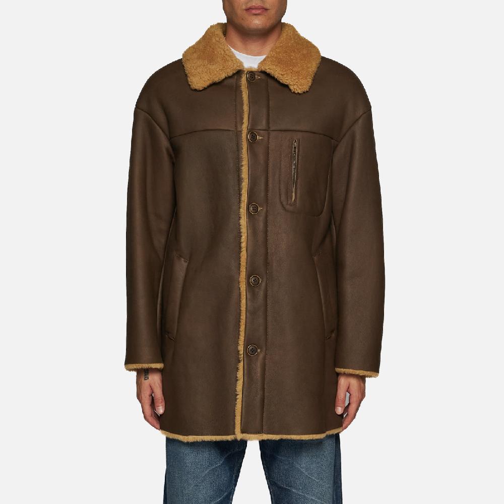 Salvatore Santoro CAPPOTTO IN SHEARLING - BROWN In Saldo