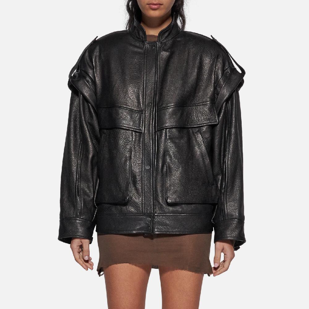 Salvatore Santoro GIACCA IN PELLE - BLACK 2025