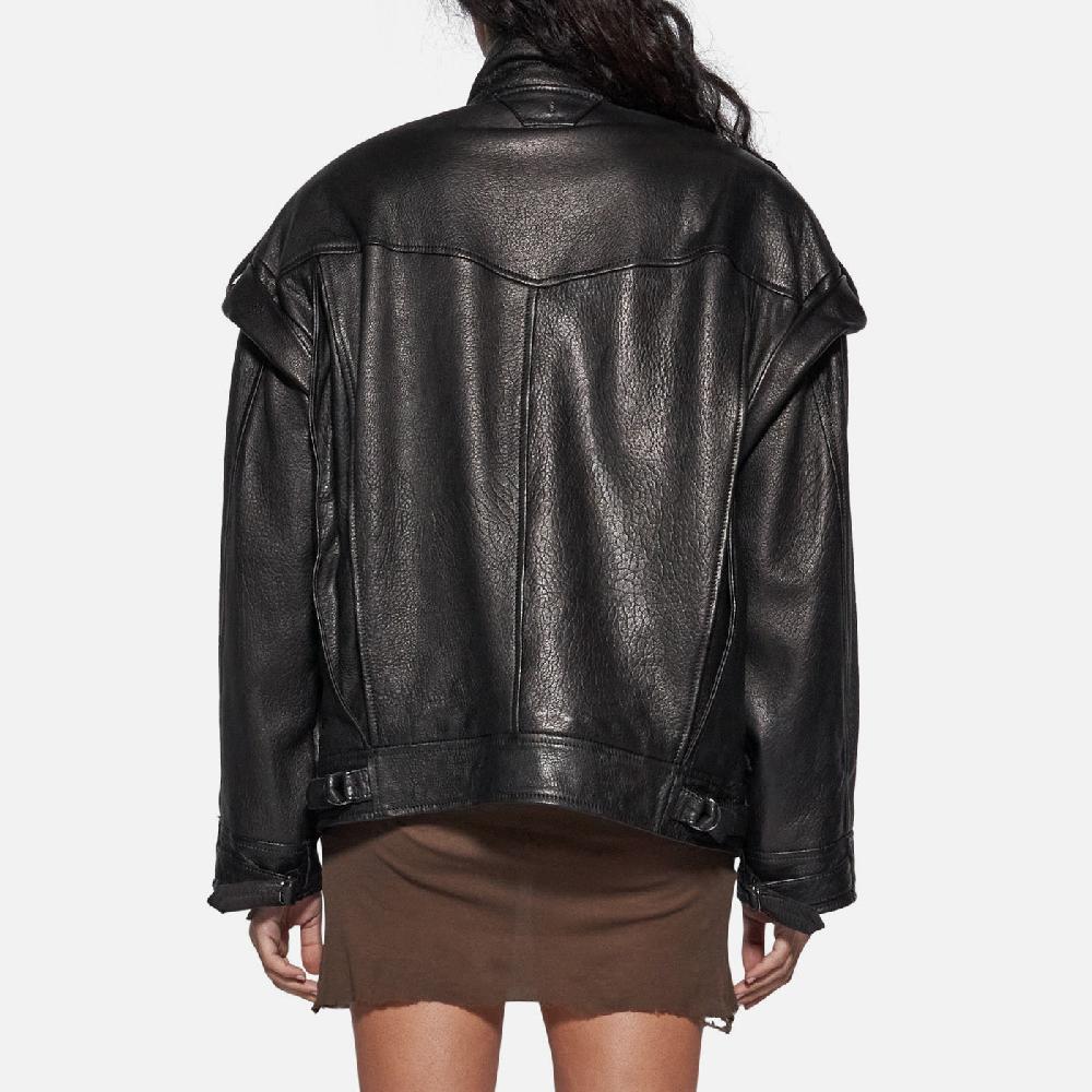 Salvatore Santoro GIACCA IN PELLE - BLACK 2025
