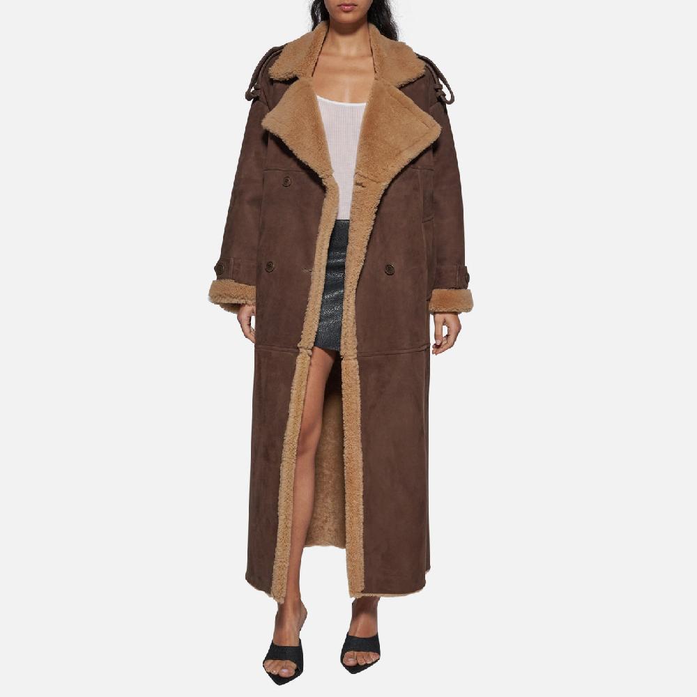 Salvatore Santoro CAPPOTTO DOPPIOPETTO IN SHEARLING - BROWN Italy