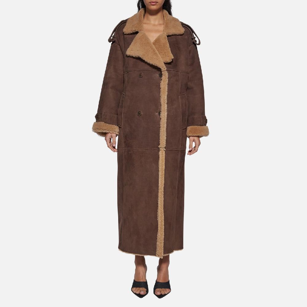 Salvatore Santoro CAPPOTTO DOPPIOPETTO IN SHEARLING - BROWN Italy