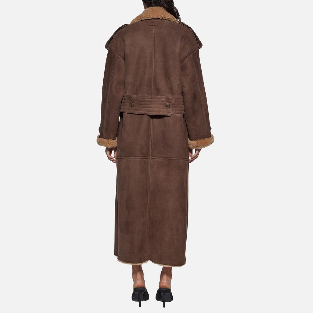 Salvatore Santoro CAPPOTTO DOPPIOPETTO IN SHEARLING - BROWN Italy