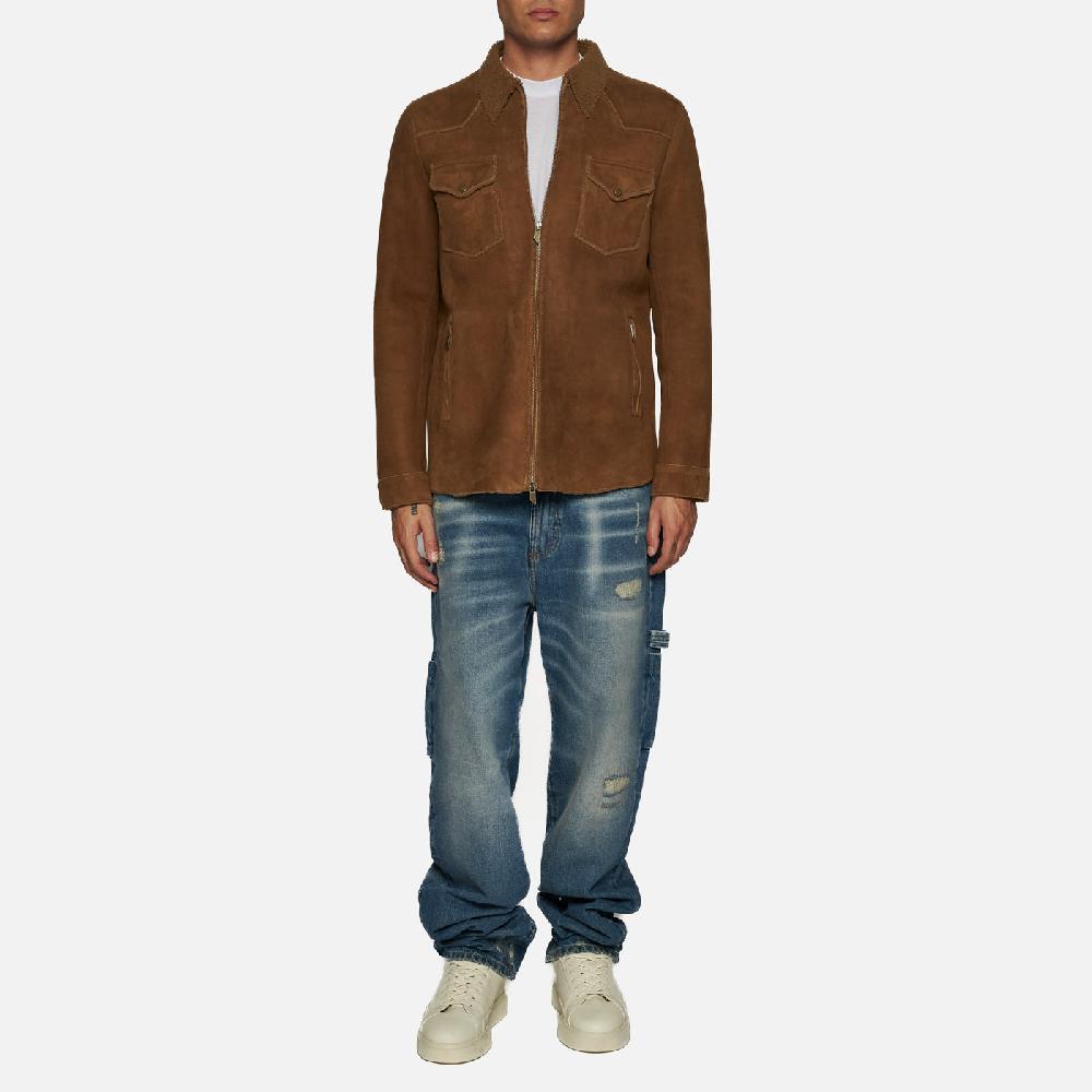 Salvatore Santoro CAMICIA IN SHEARLING - CAMEL Nuovo