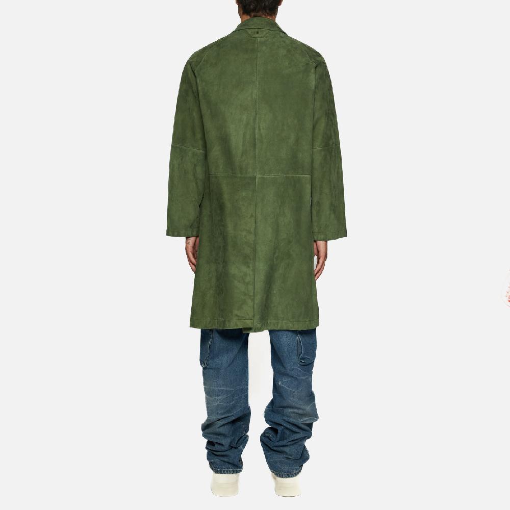 Salvatore Santoro CAPPOTTO IN SUEDE - GRREN Qualità