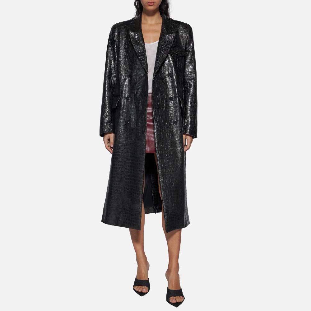 Salvatore Santoro CAPPOTTO IN PELLE - BLACK Pezzi Unici