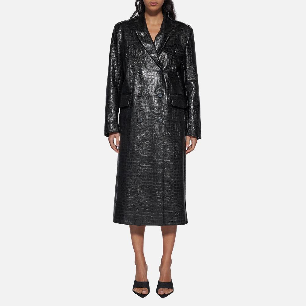 Salvatore Santoro CAPPOTTO IN PELLE - BLACK Pezzi Unici