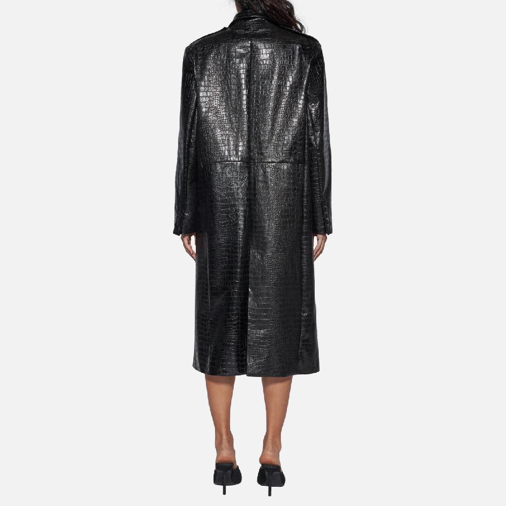 Salvatore Santoro CAPPOTTO IN PELLE - BLACK Pezzi Unici