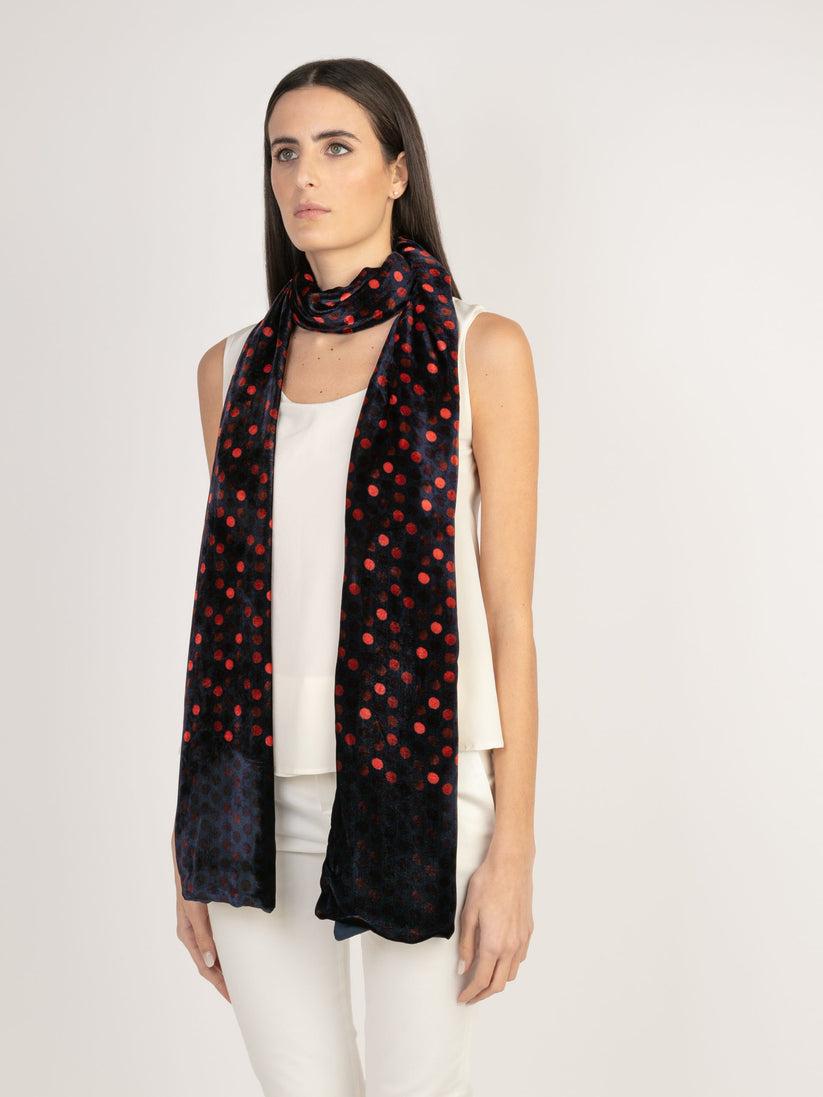 Sans Tabù Stola in seta e viscosa a pois double face “Totem” - Lipstick Shopping Online