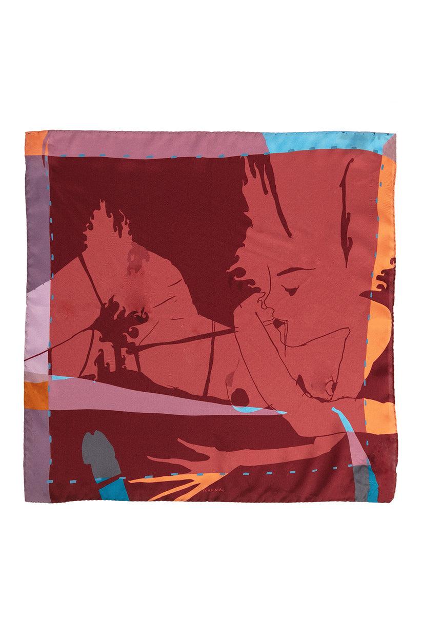 Sans Tabù Foulard pura seta "Burn Baby Burn" Prezzo Ridotto