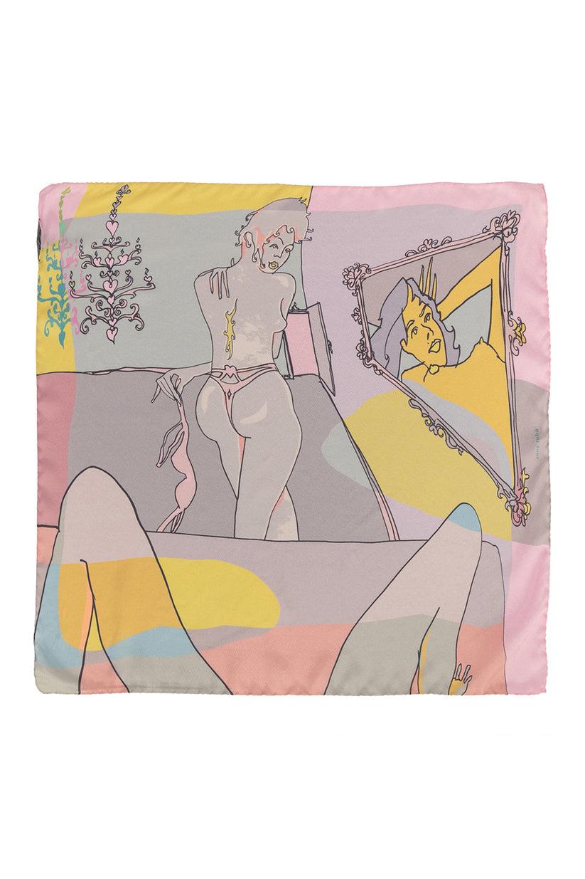 Sans Tabù Foulard pura seta “Specchio Delle Mie Brame” - Rose Spedizione Gratuita