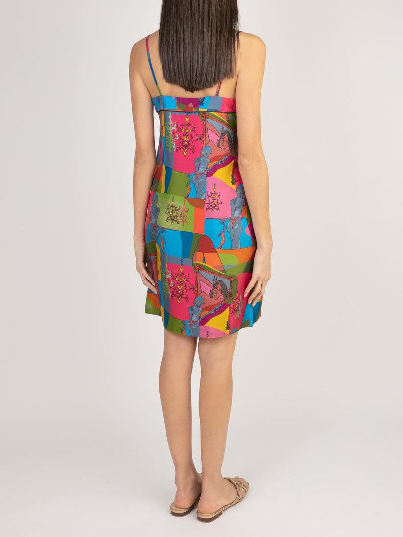 Sans Tabù Slipdress pura seta “Specchio delle mie brame" - Dark Rose Vendita Economica