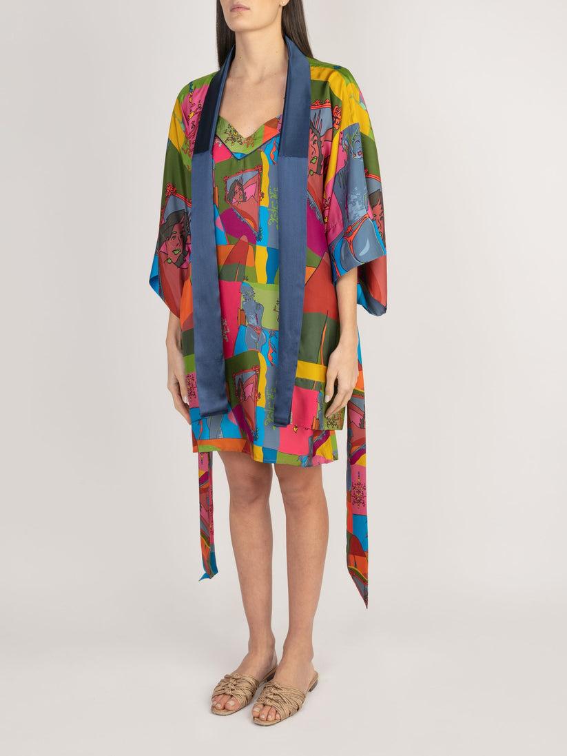 Sans Tabù Slipdress pura seta “Specchio delle mie brame" - Dark Rose Vendita Economica