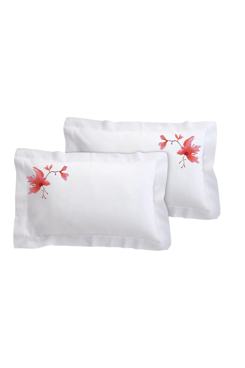 Sans Tabù Set 2 federe rettangolari in lino - White Peach Negozi Online