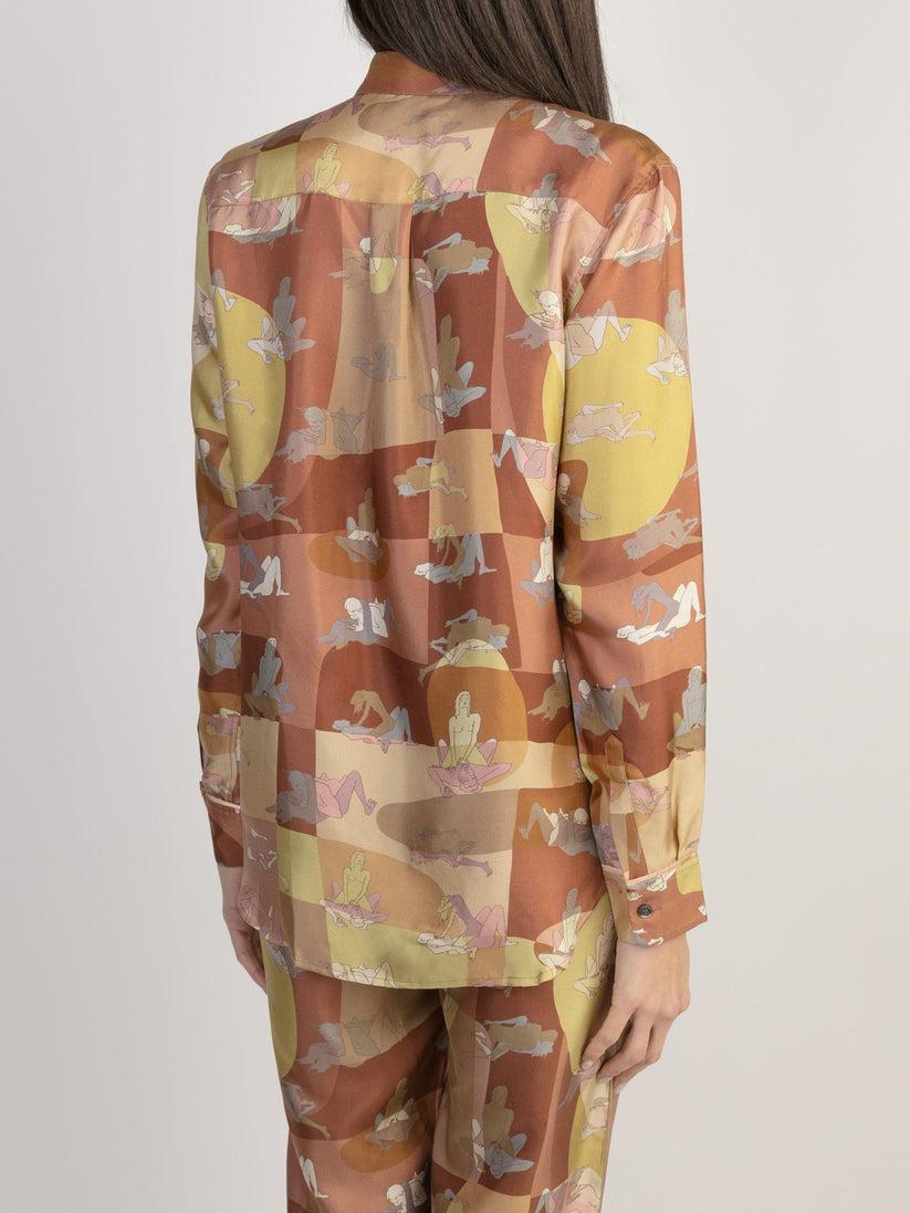 Sans Tabù Camicia in pura seta a maniche lunghe “L’amore” - Twilight Saldi